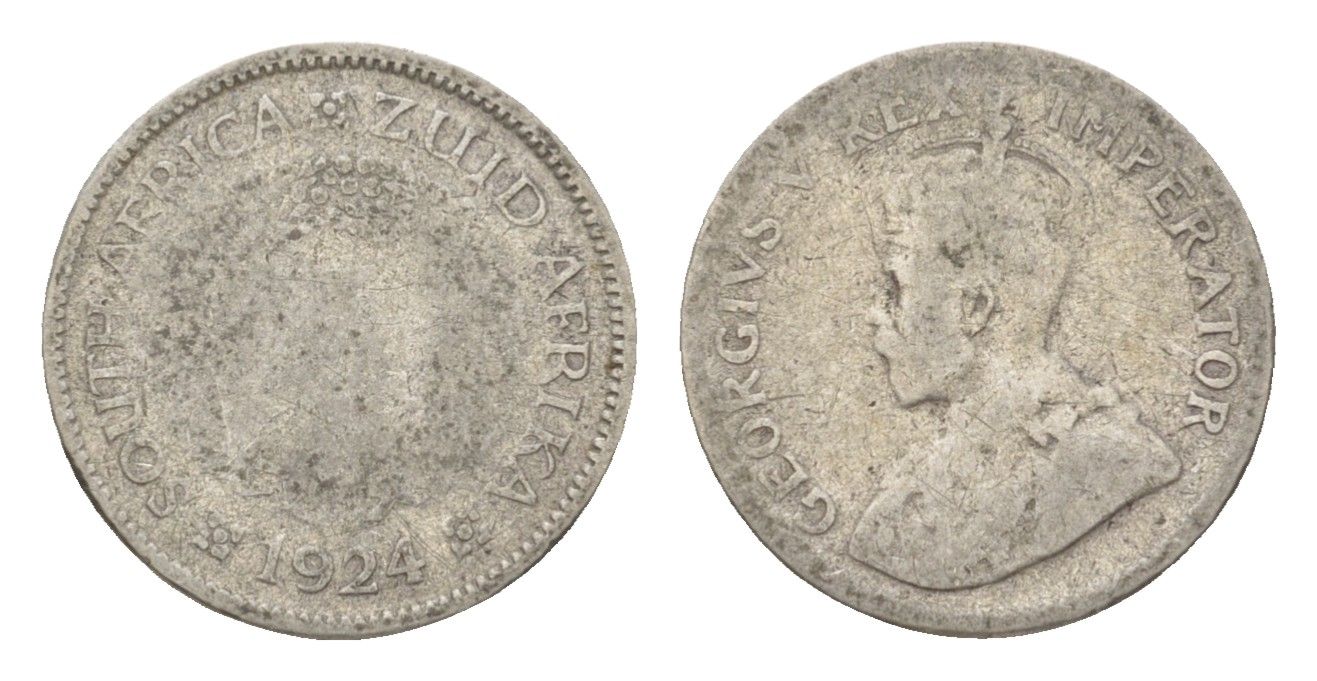 ЮАР 3 пенса 1924 Георг V (1910-1936) KM 15A серебро 4623-456