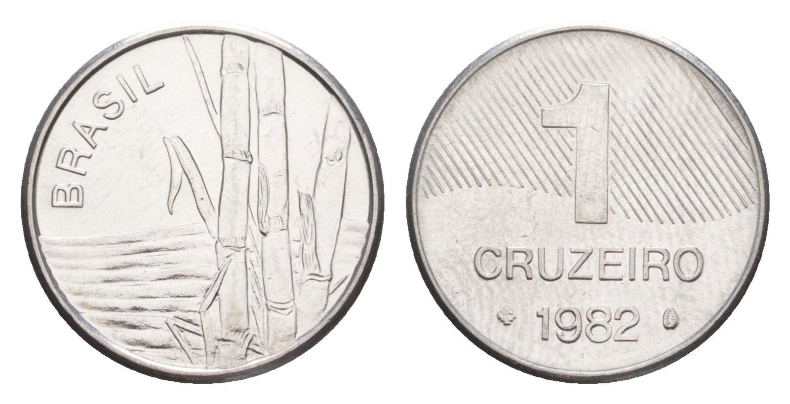 Бразилия 1 крузейро 1982 KM 590 нержавеющая сталь UNC 4644-514