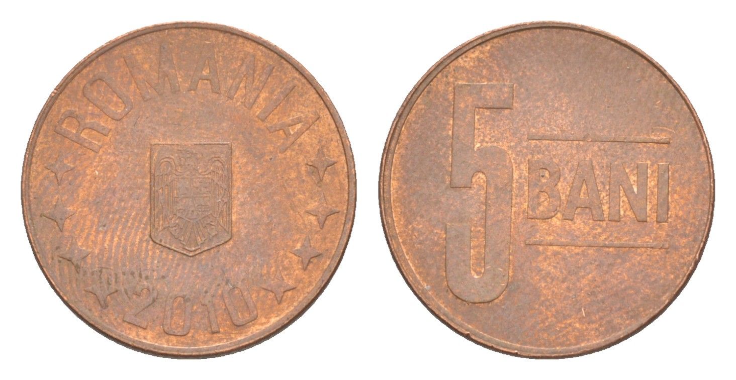 Румыния 5 бань (бани) 2010 KM 190 сталь плакированная медью 4644-1259
