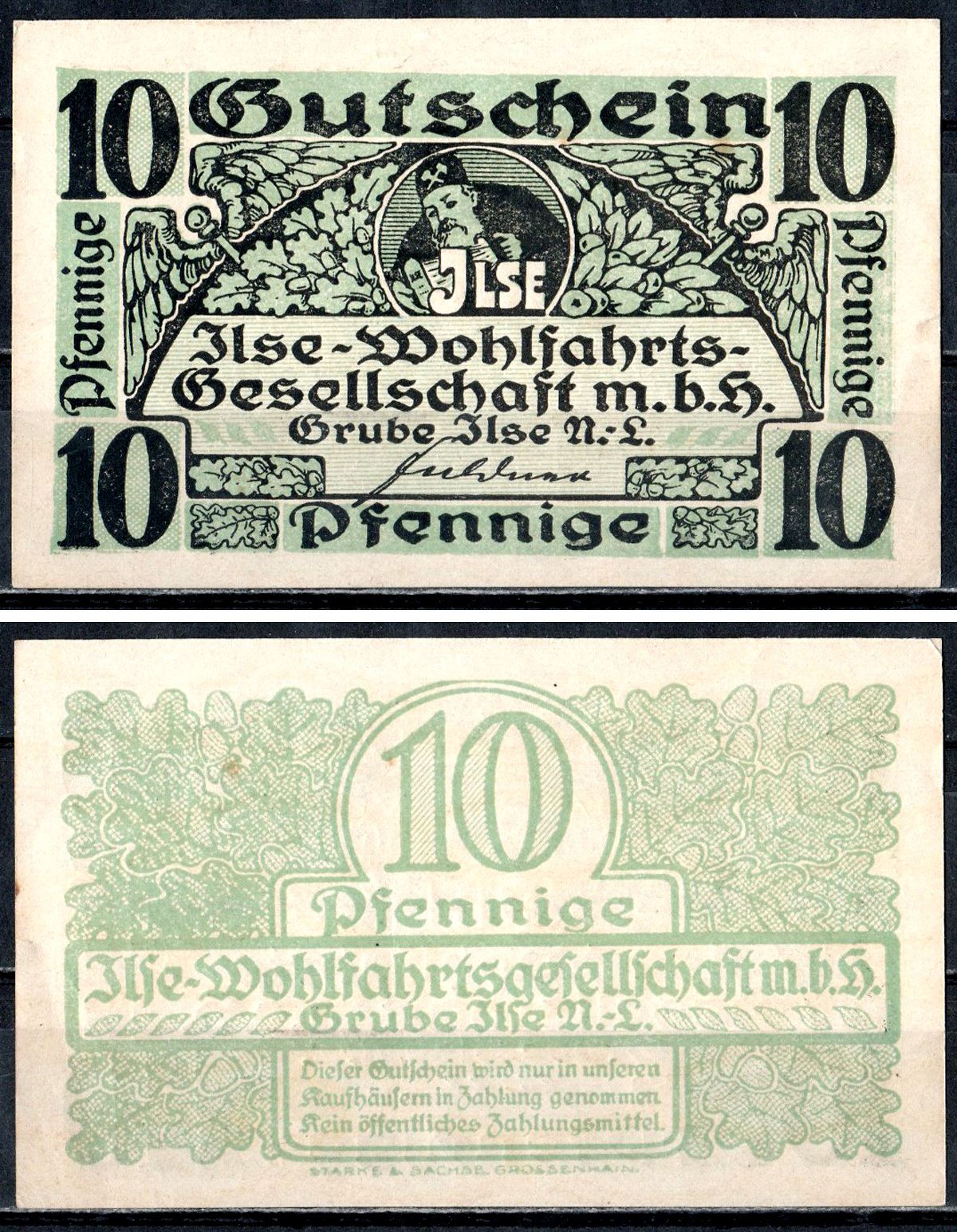 Бюкген (Пруссия, Бранденбург) 10 пфеннигов ND Общество благосостояния Ильзы (Ilse) 7556-37-2-2