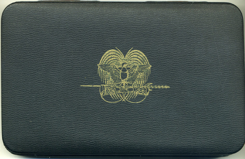 Папуа-Новая Гвинея набор из 8 монет 1975 животные, в оригинальной коробке KM PS 1, KM (1-6, 7a, 8a) серебро PROOF 2-6-3-02