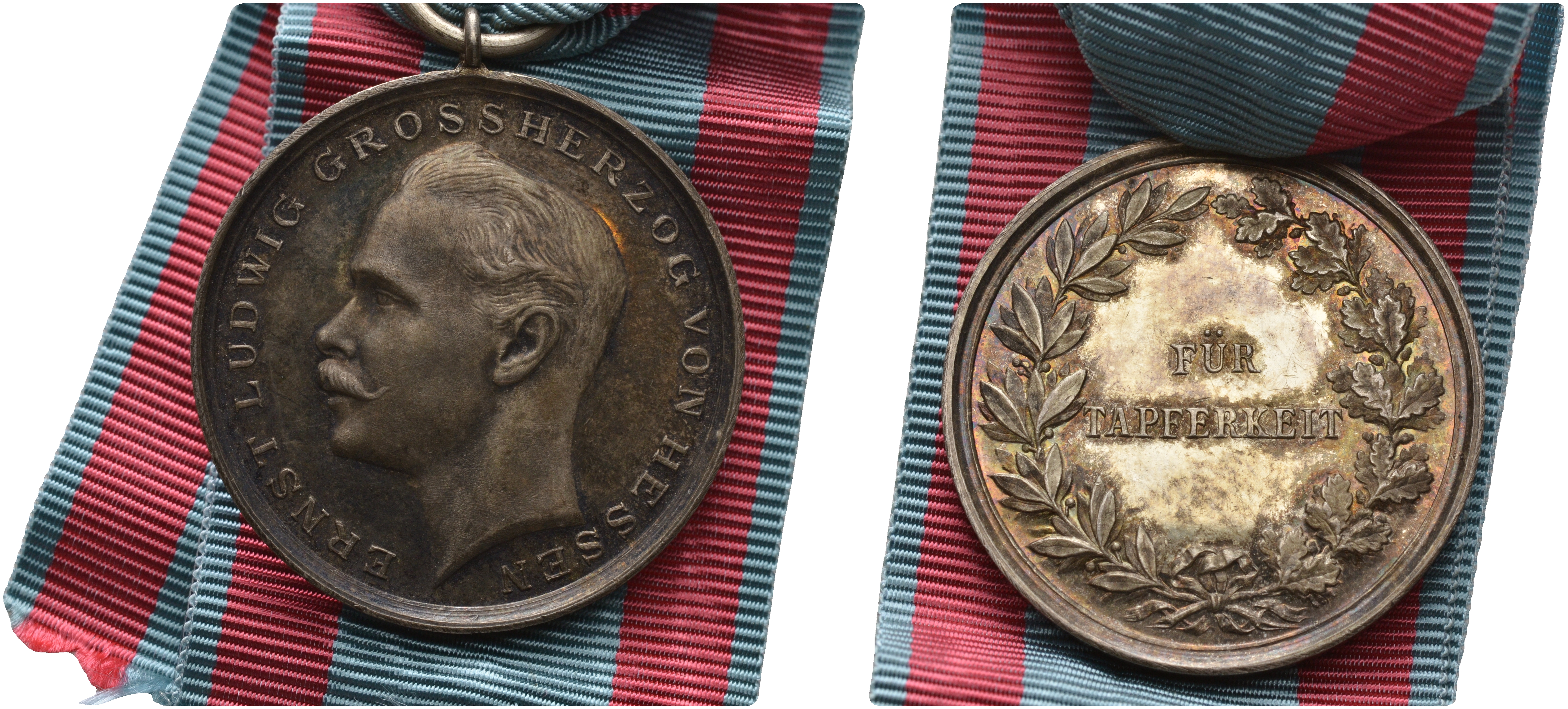 Гессен медаль ND Эрнст Людвиг, за храбрость, 33 мм 00-00