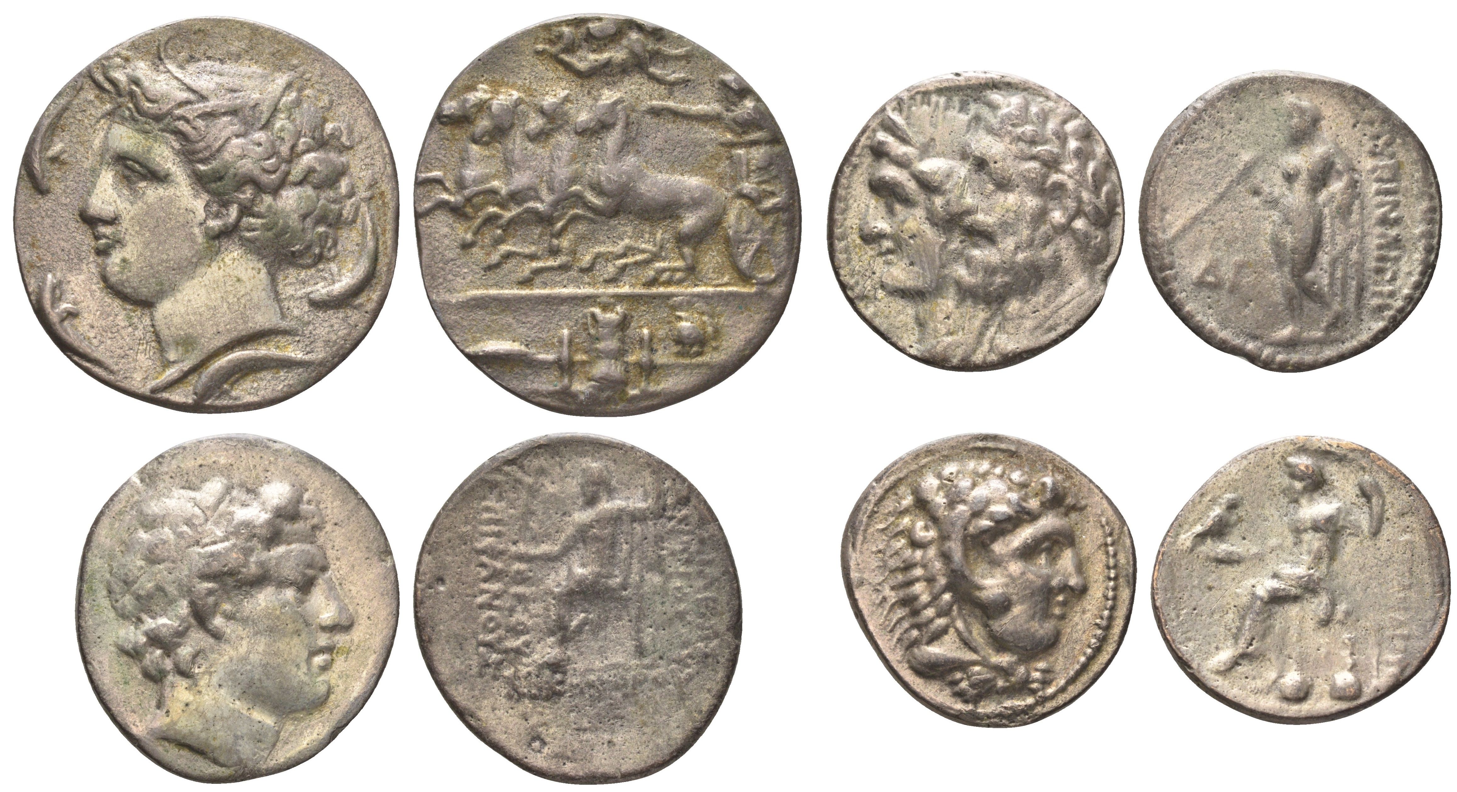 Европа лот из 4 медалей-имитация Античных монет ND 4661-221-224