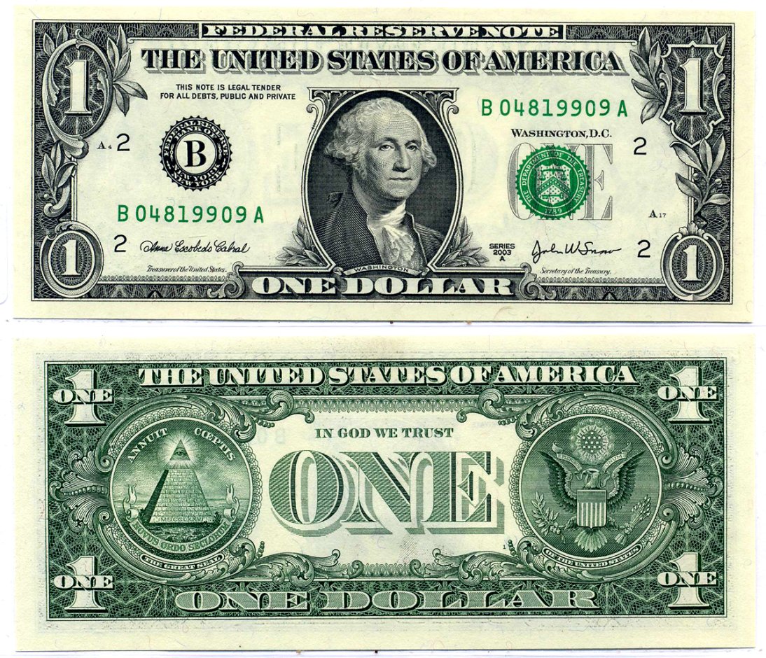 США 1 доллар 2003 буква "В", Нью-йорк, штат Нью-йорк Pick 515a бумага UNC (пресс) 8564-37-2-2