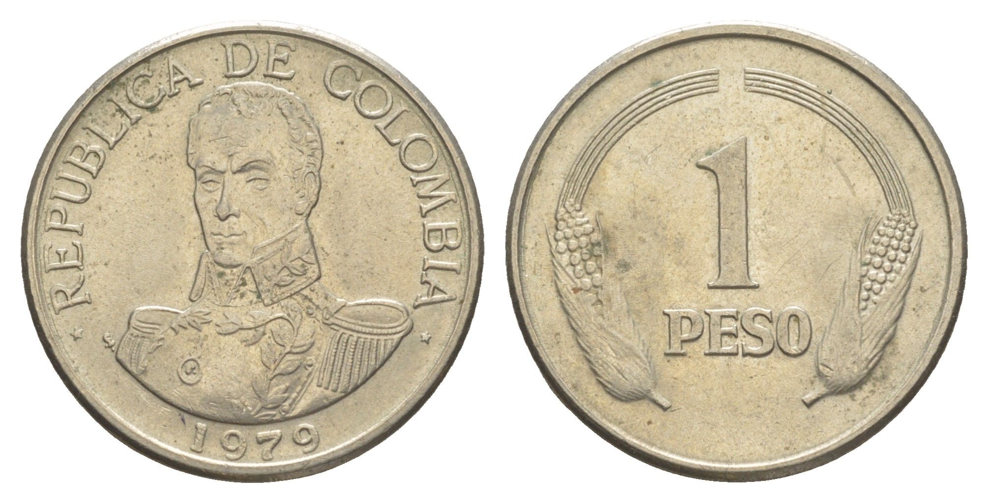 Колумбия 1 песо 1979 Симон Боливар KM 258.2 медно-никель 4638-147