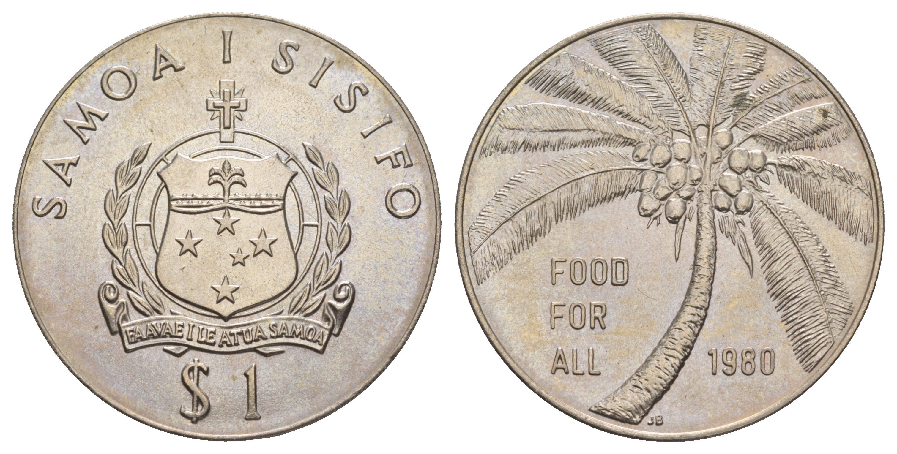 Самоа 1 тала 1980 ФАО KM 38 медно-никель BU 5010-1341