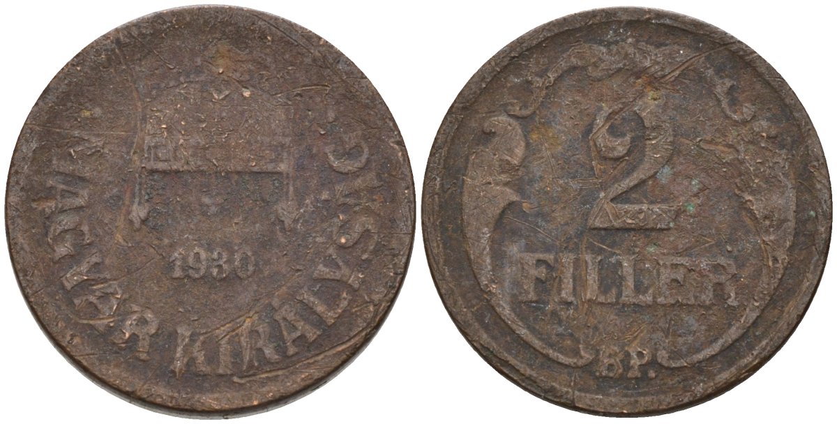 Венгрия 2 филлера 1930 BP KM 506 бронза 4115-1123