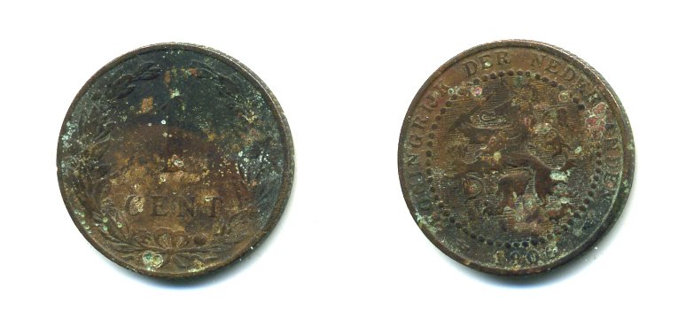 НИДЕРЛАНДЫ 1 ЦЕНТ 1906 ВИЛЬГЕЛЬМИНА (1890-1948) KM 132.1 бронза 35-1317