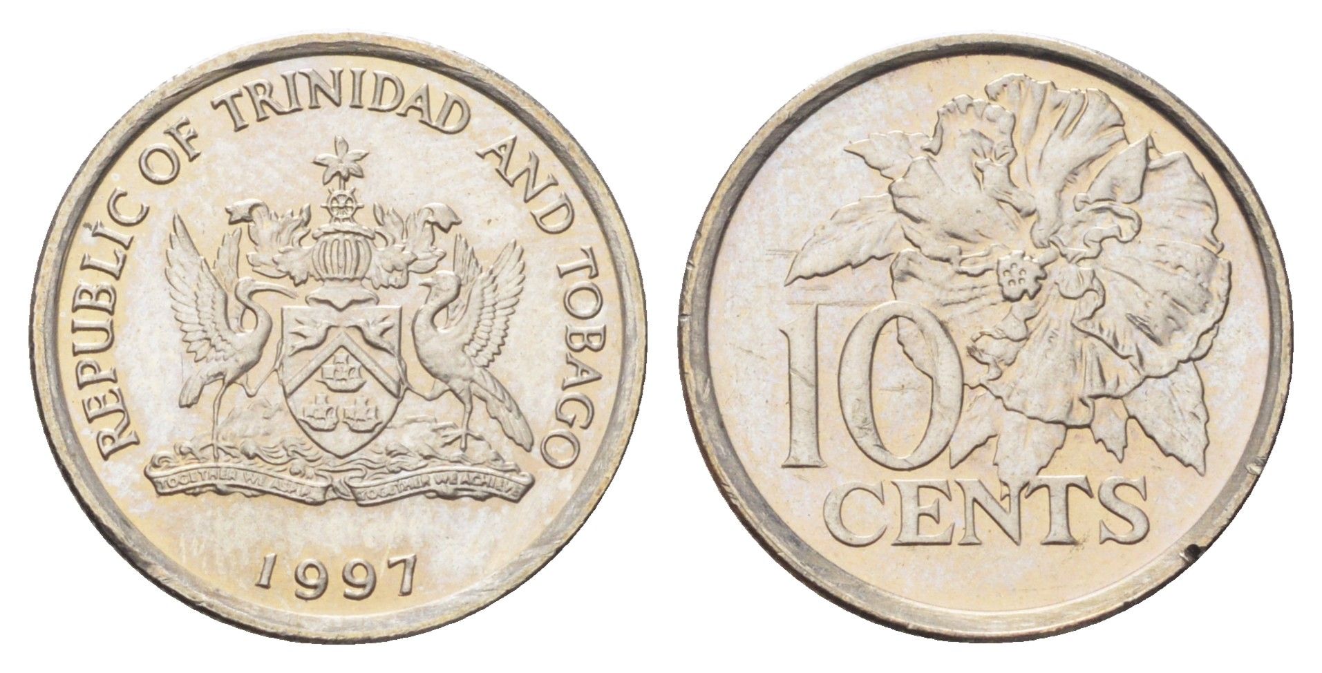 Тринидад и Тобаго 10 центов 1997 KM 31 медно-никель UNC 4697-969