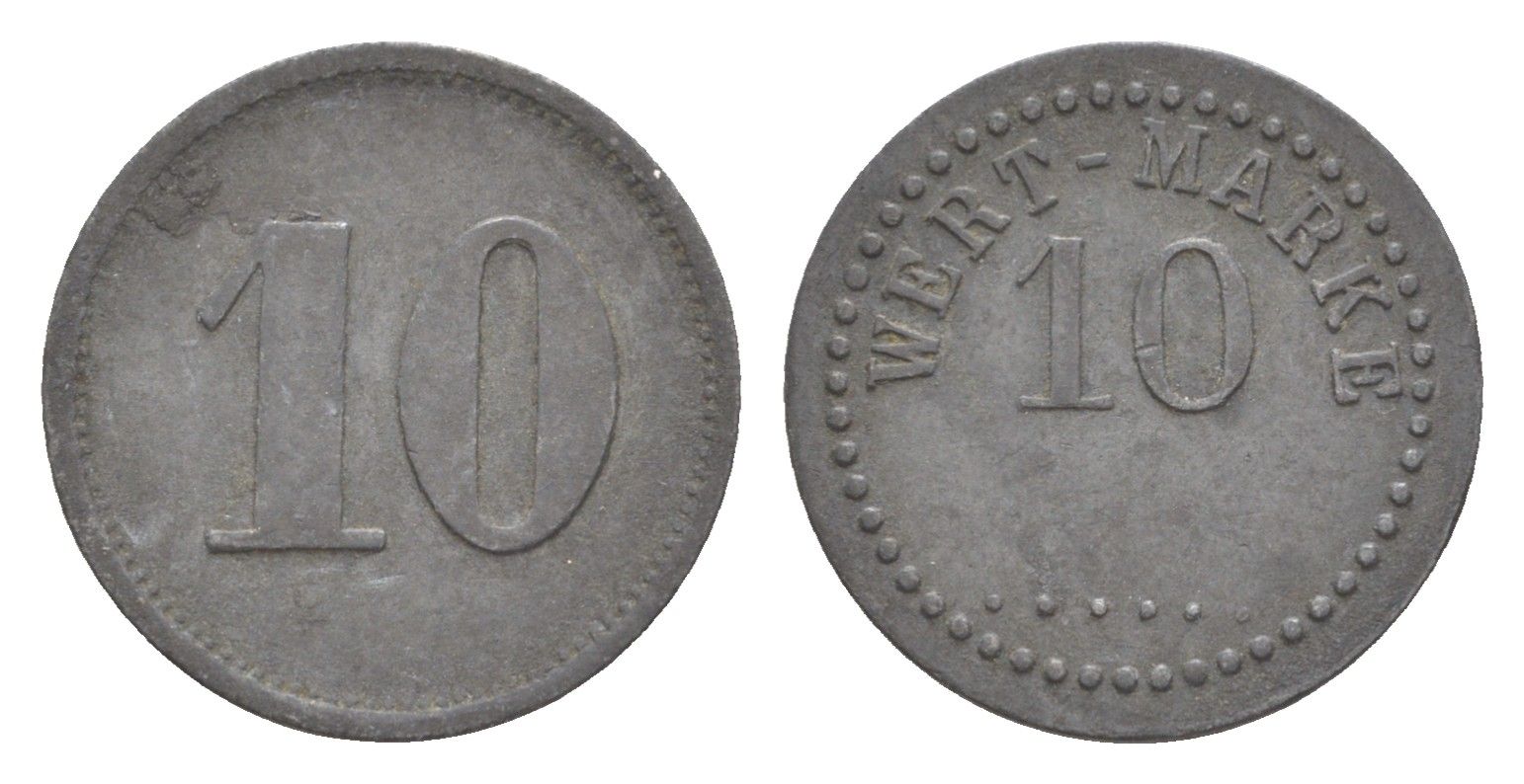 Германия 10 пфеннигов ND жетон, Wert-Marke цинк 4643-938