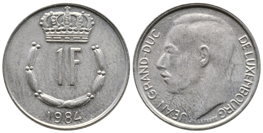 ЛЮКСЕМБУРГ 1 ФРАНК 1984 KM 55 медно-никель 4364-1035