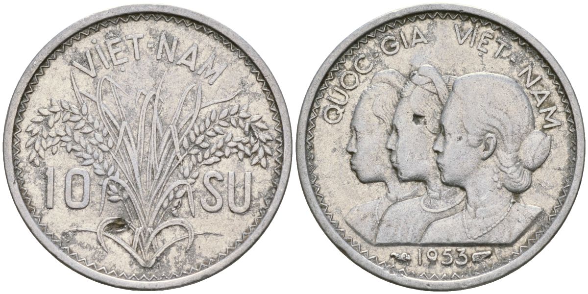 Южный Вьетнам 10 су 1953 KM 1 алюминий 4132-344