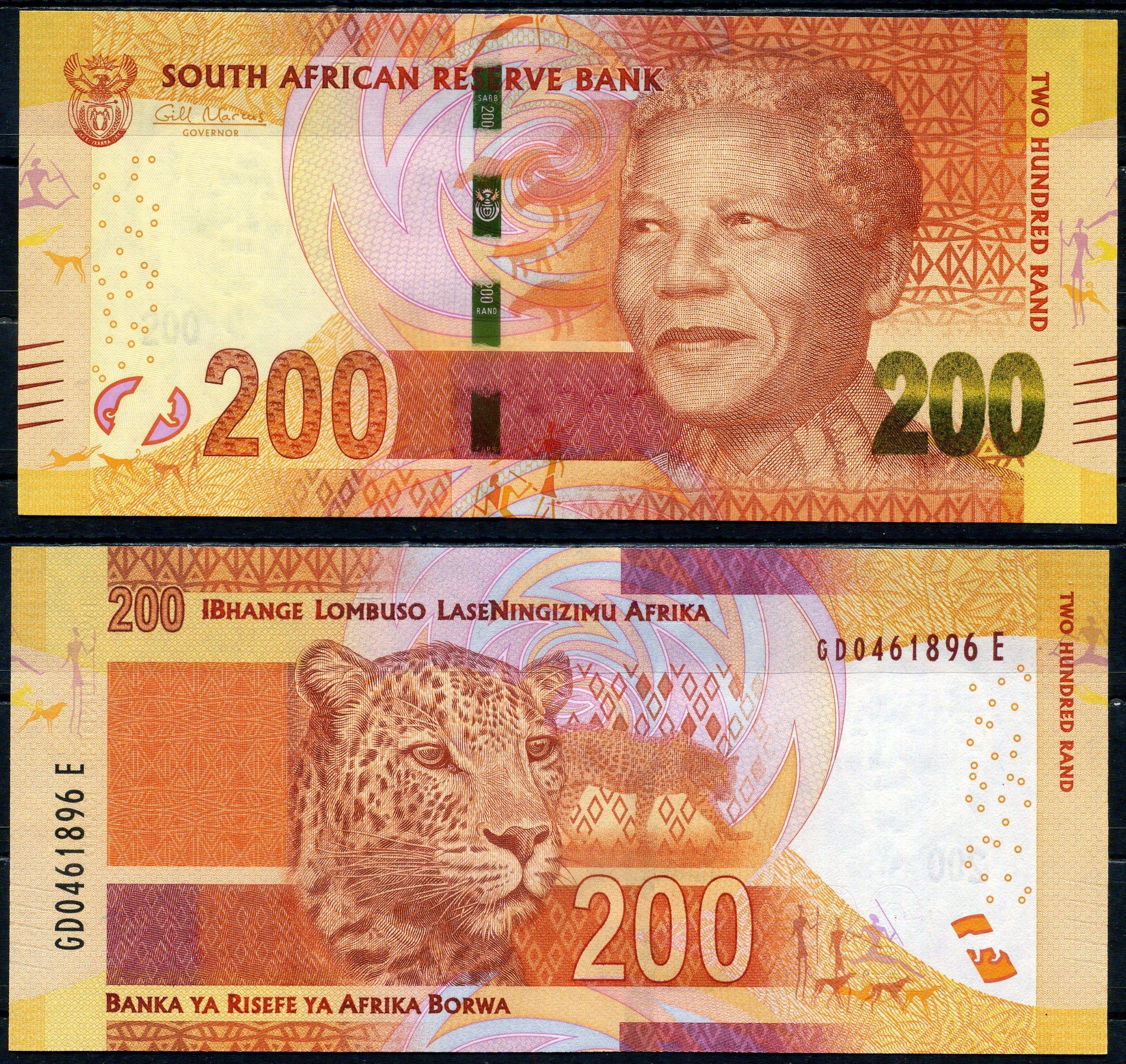 ЮАР 200 рандов ND (2013-2016) Pick 142 бумага UNC (пресс) 7214-35-1-1