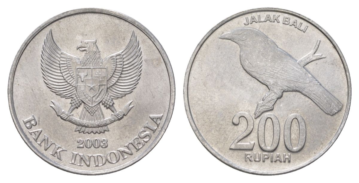 Индонезия 200 рупий 2003 KM 66 алюминий UNC 4624-1021