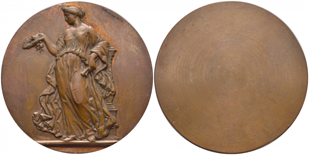 ФРАНЦИЯ МЕДАЛЬ ND ДИАМЕТР 48,5 ММ., ВЕС 37,54 ГР. бронза 05-086-21