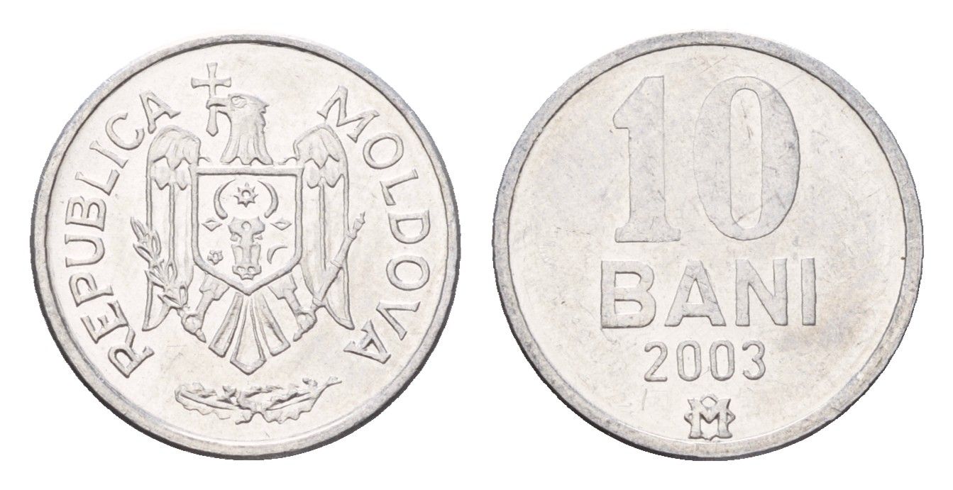 Молдавия (Молдова) 10 бань (бани) 2003 KM 7 алюминий UNC 4588-918