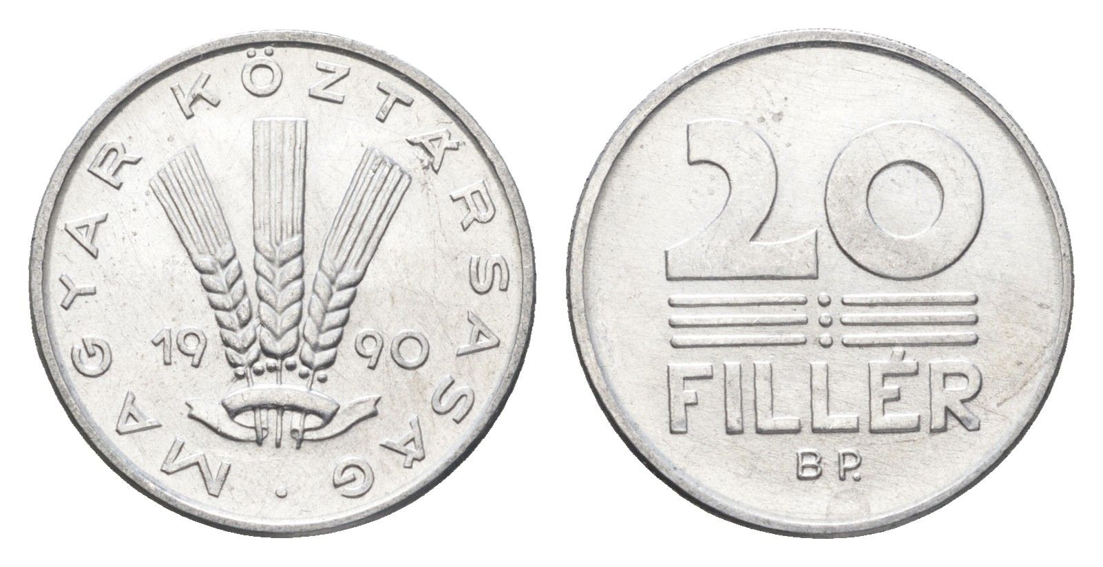 Венгрия 20 филлеров 1990 BP KM 676 алюминий UNC 4668-217