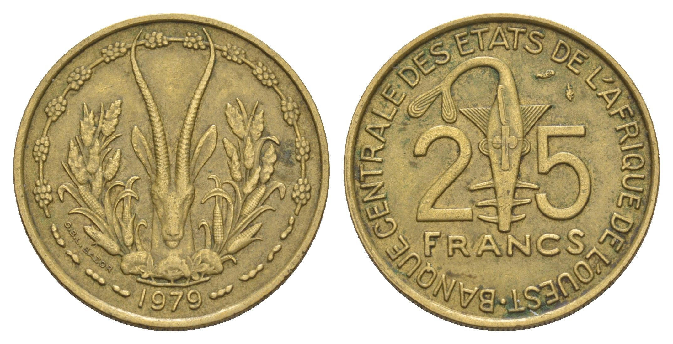 Западная Африка (BCEAO) 25 франков 1979 KM 5 медь алюминий никель 4656-853