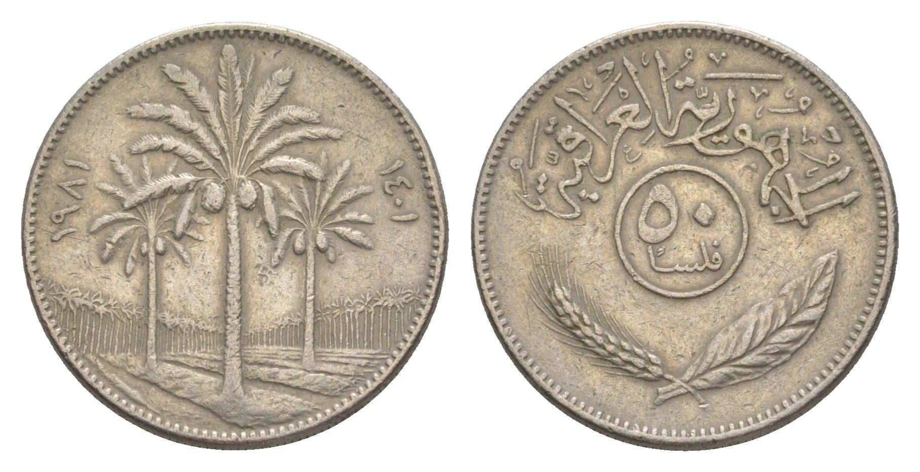 Ирак 50 филсов 1981 KM 128 медно-никель 4641-925