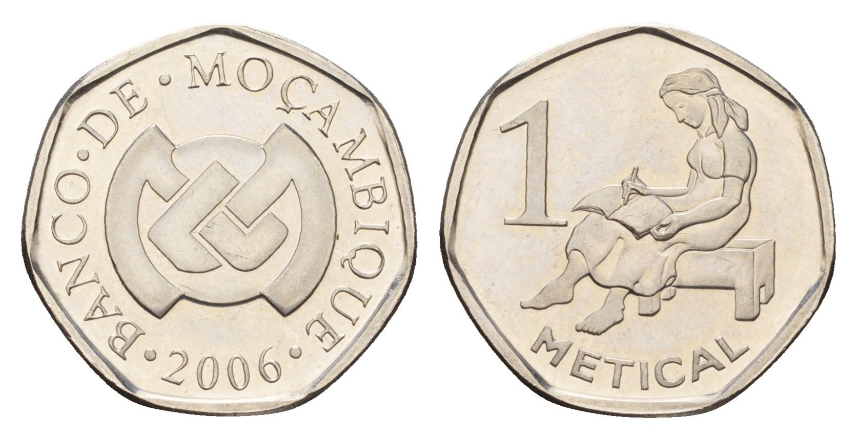 Мозамбик 1 метикал 2006 KM 137 сталь плакированная никелем UNC 4588-1053