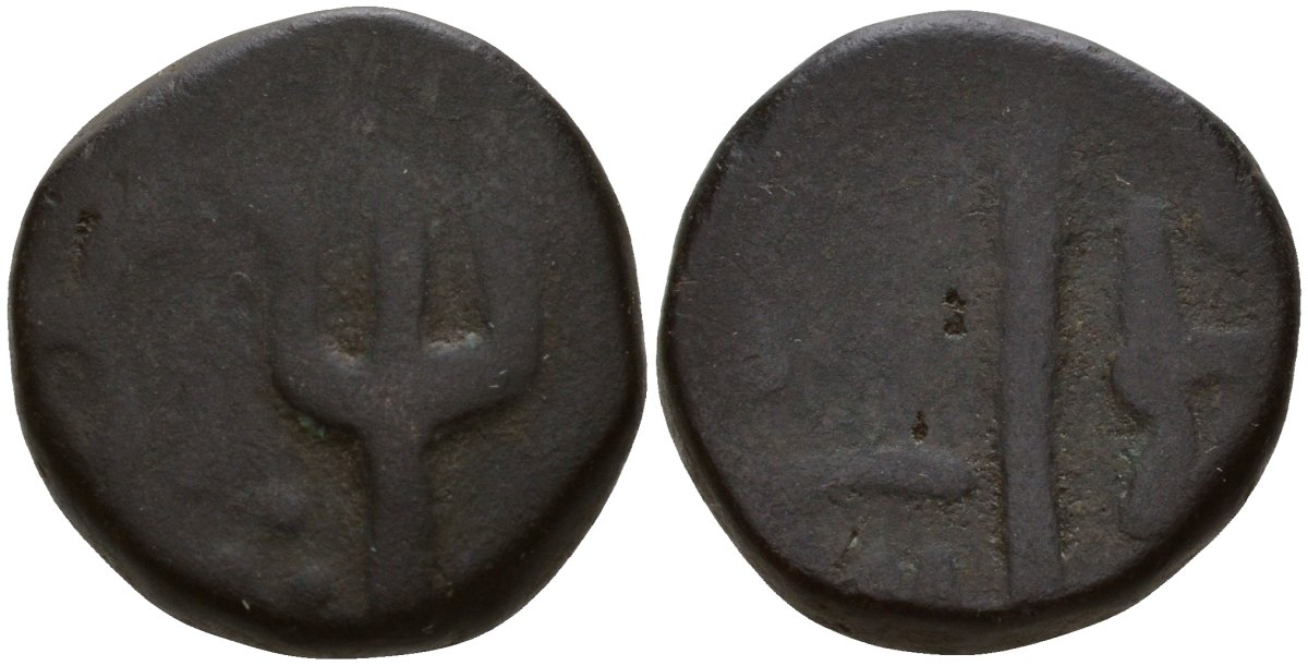 Индия, Кашмир 1 kasarah XV век Mohamed Shah (1346-1546) медь 4112-214