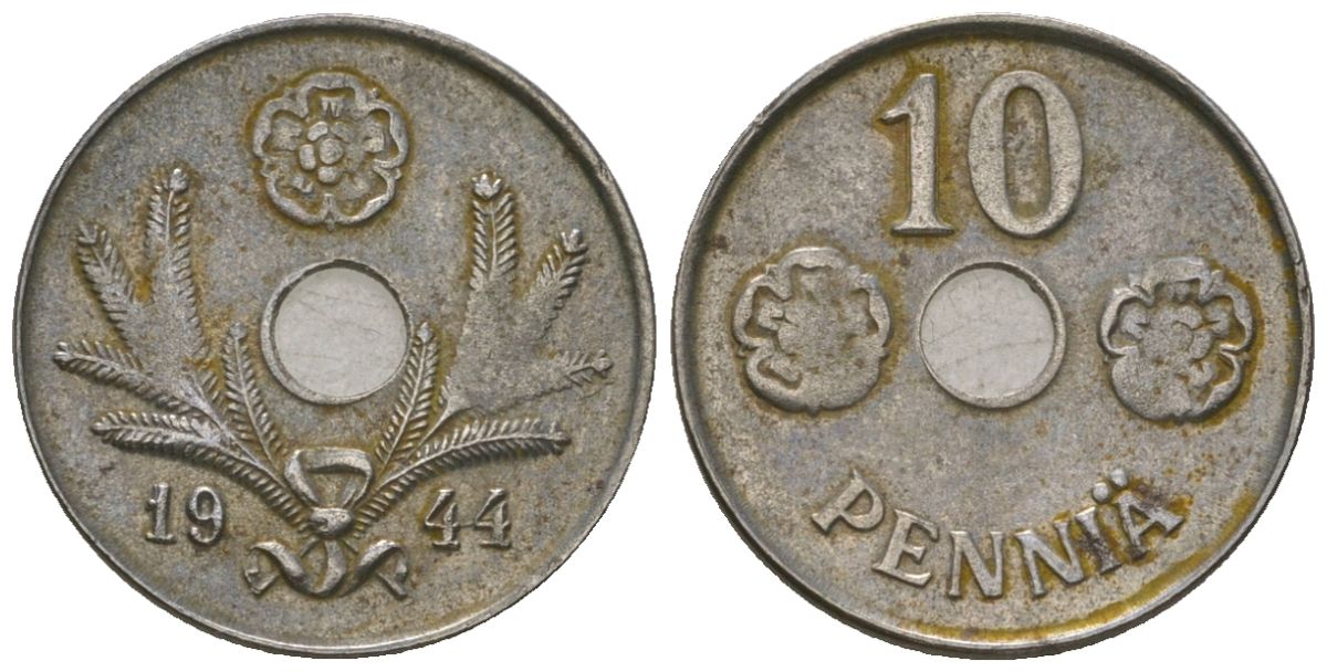 Финляндия 10 пенни 1944 KM 34 железо 4174-862