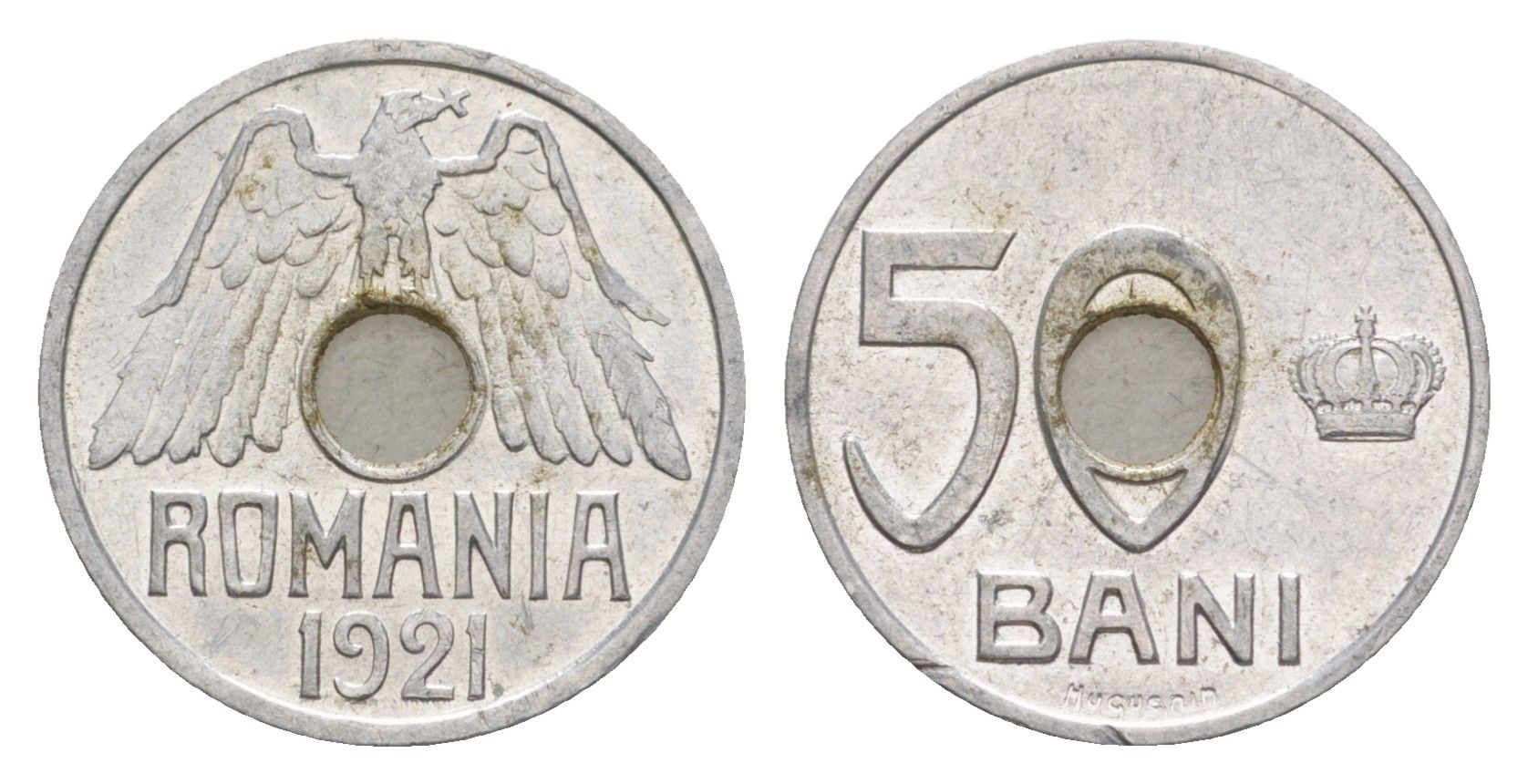 Румыния 50 бань (бани) 1921 KM 45 алюминий 4636-355