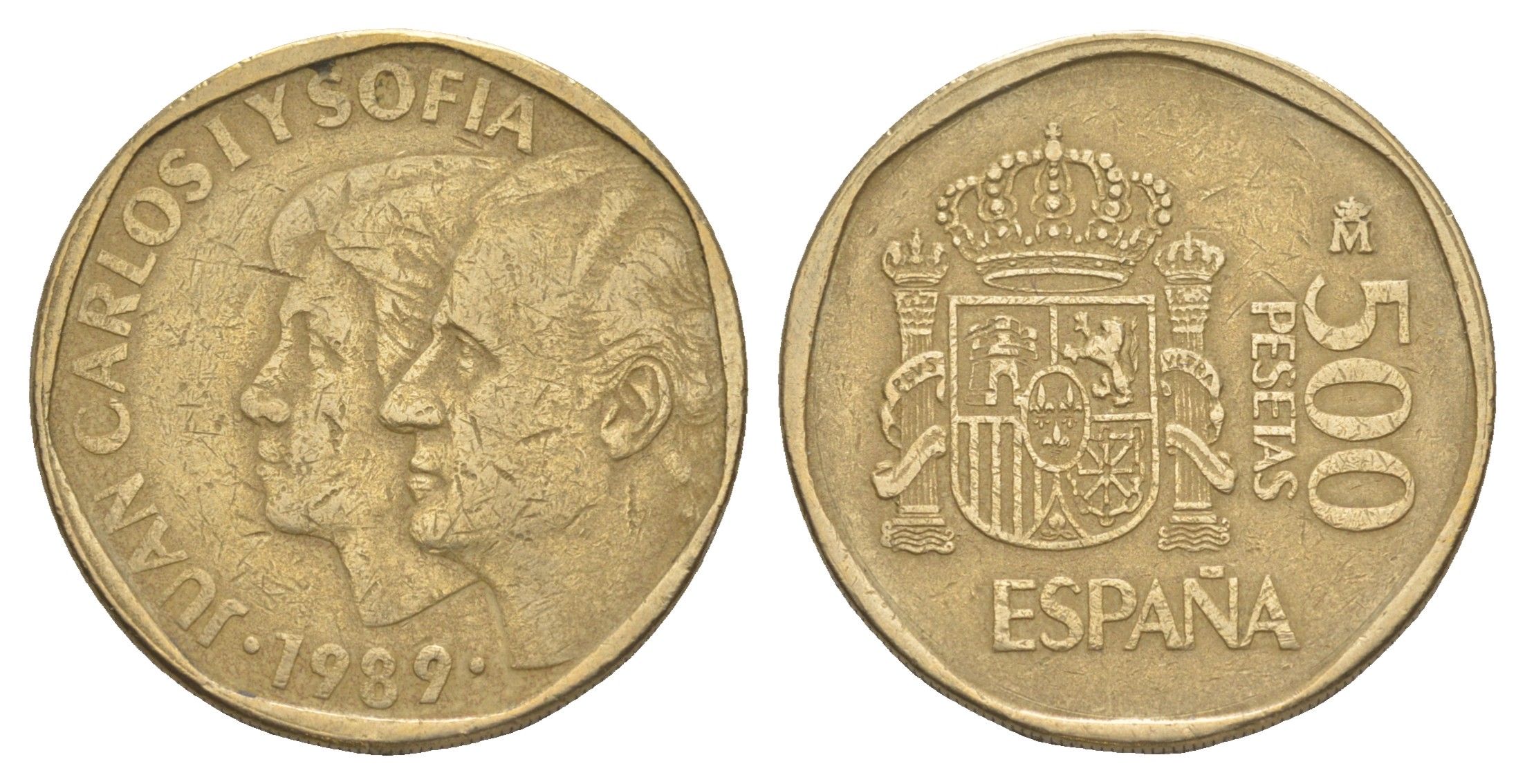 Испания 500 песет 1989 Хуан Карлос I (1975-2014) KM 831 алюминиевая бронза 4176-1131