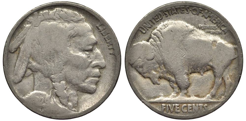 США 5 ЦЕНТОВ 1929 ИНДЕЕЦ, БИЗОН KM 134 медно-никель 27-635