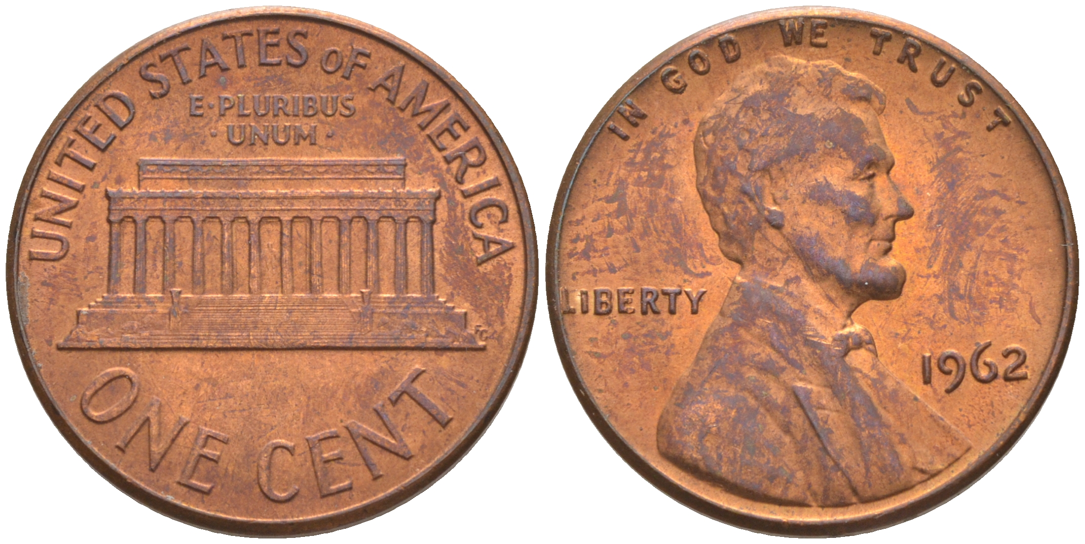 США 1 ЦЕНТ 1963 D, ЛИНКОЛЬН KM 201 медь цинк 187-1146