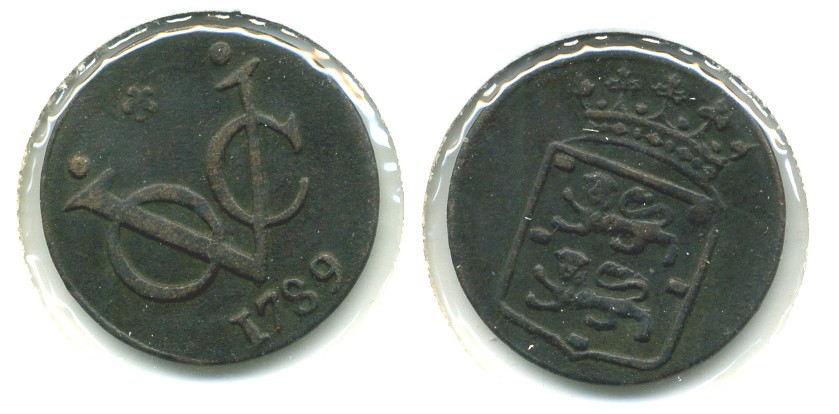 Нидерландская Восточная Индия 1 дуит 1789 Утрехт KM 131 медь 503-733