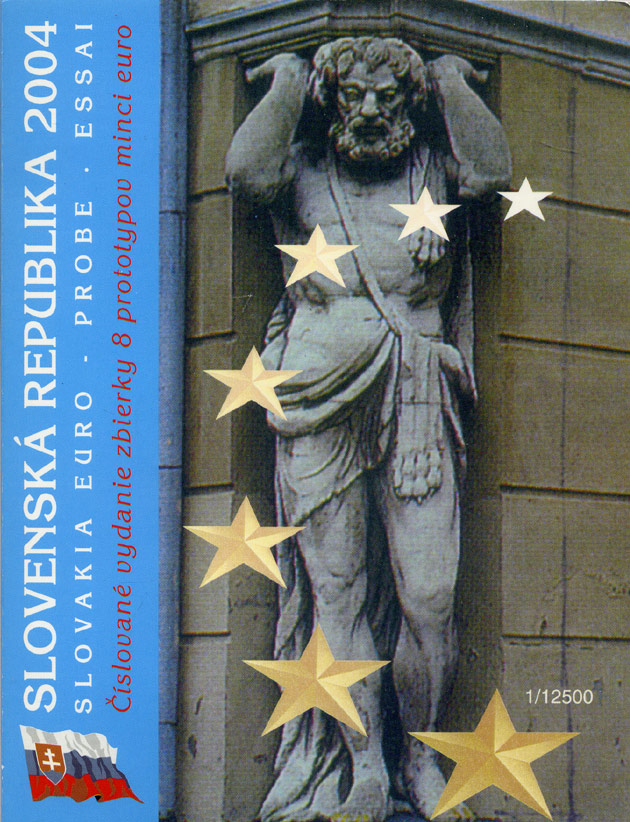 Словакия набор из 8 монет 2004 европробники, в оригинальном картонном буклете, тираж 12500 ЭКЗ. 5-6-3-46