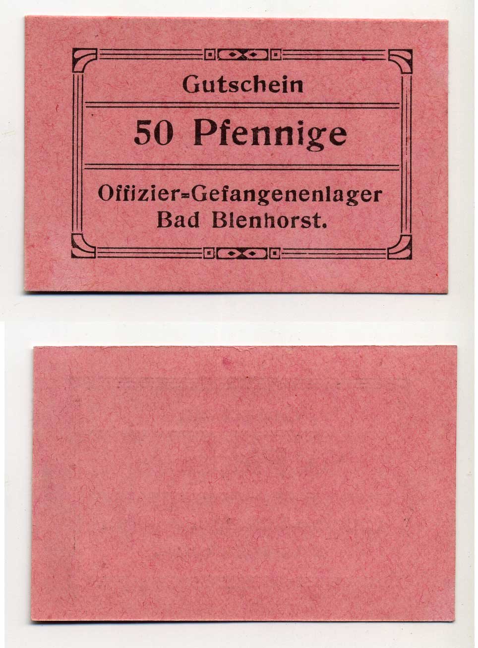 Германия 50 пфеннигов ND Бад-Бленхорст, лагерь военнопленных офицеров C-2686 бумага UNC (пресс) 000-00-00
