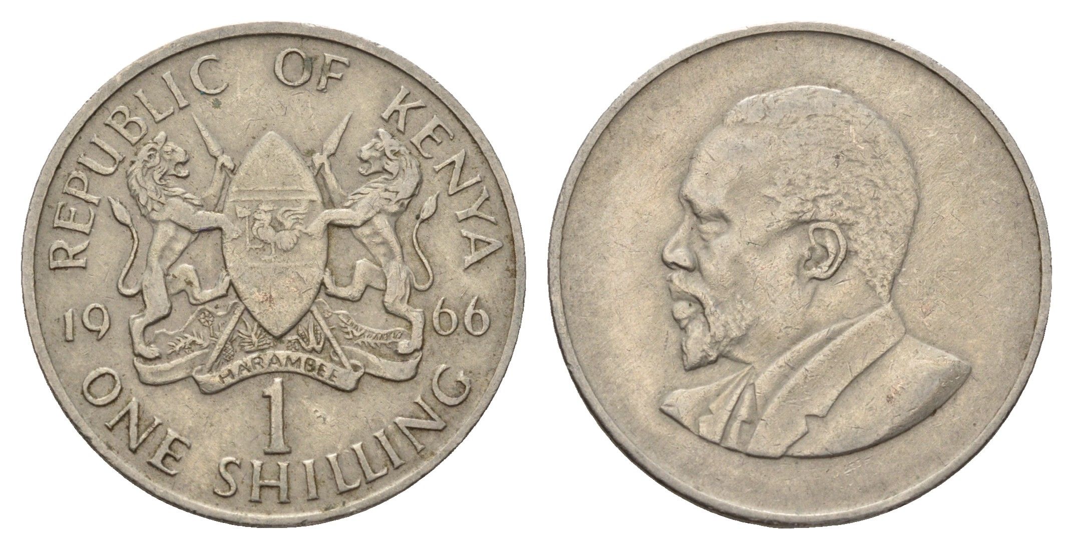 Кения 1 шиллинг 1966 Джомо Кениата KM 5 медно-никель 4114-427