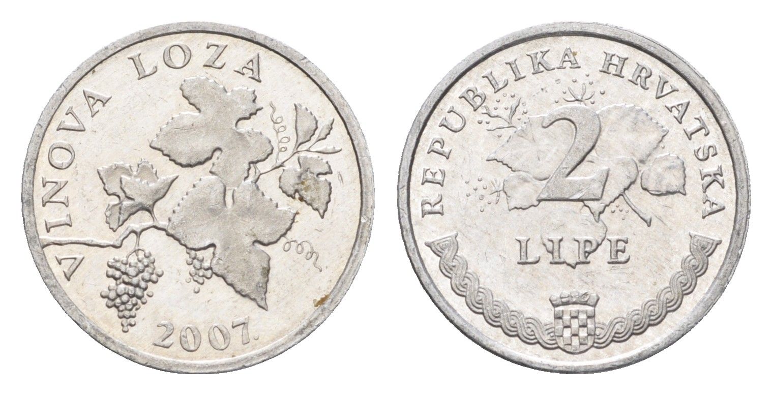 Хорватия 2 липы 2007 нечетный год KM 4 алюминий aUNC 4659-663