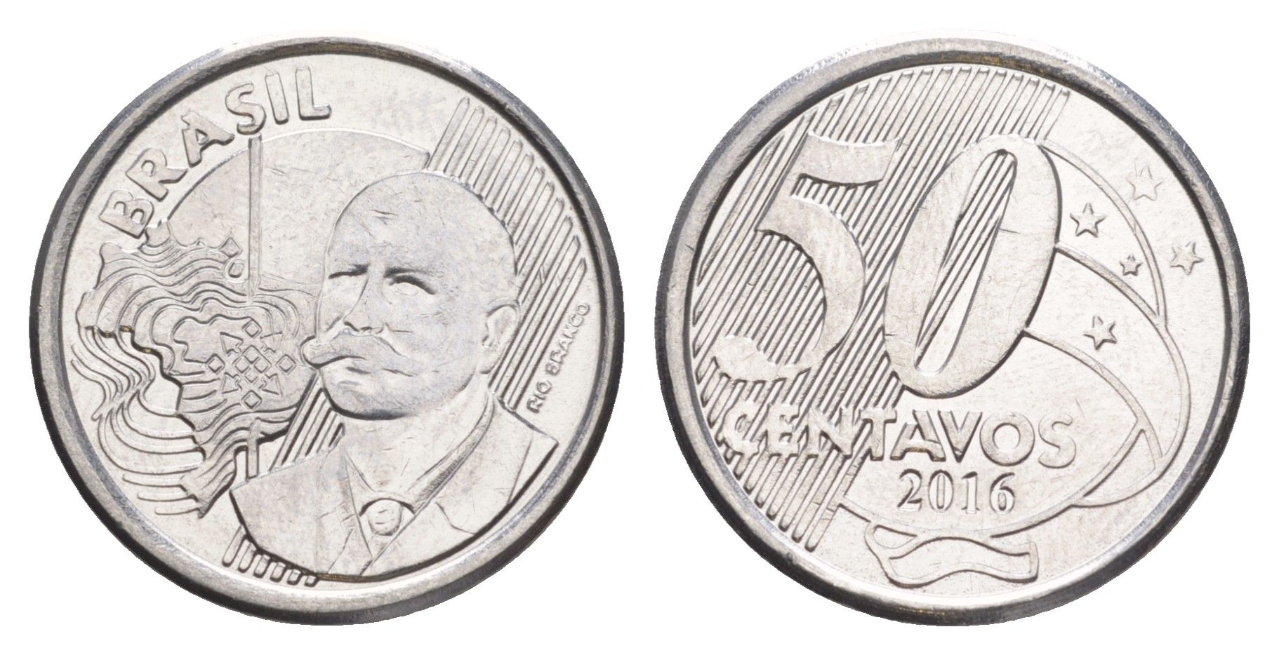 Бразилия 50 сентаво 2016 KM 651a нержавеющая сталь UNC 4642-1155