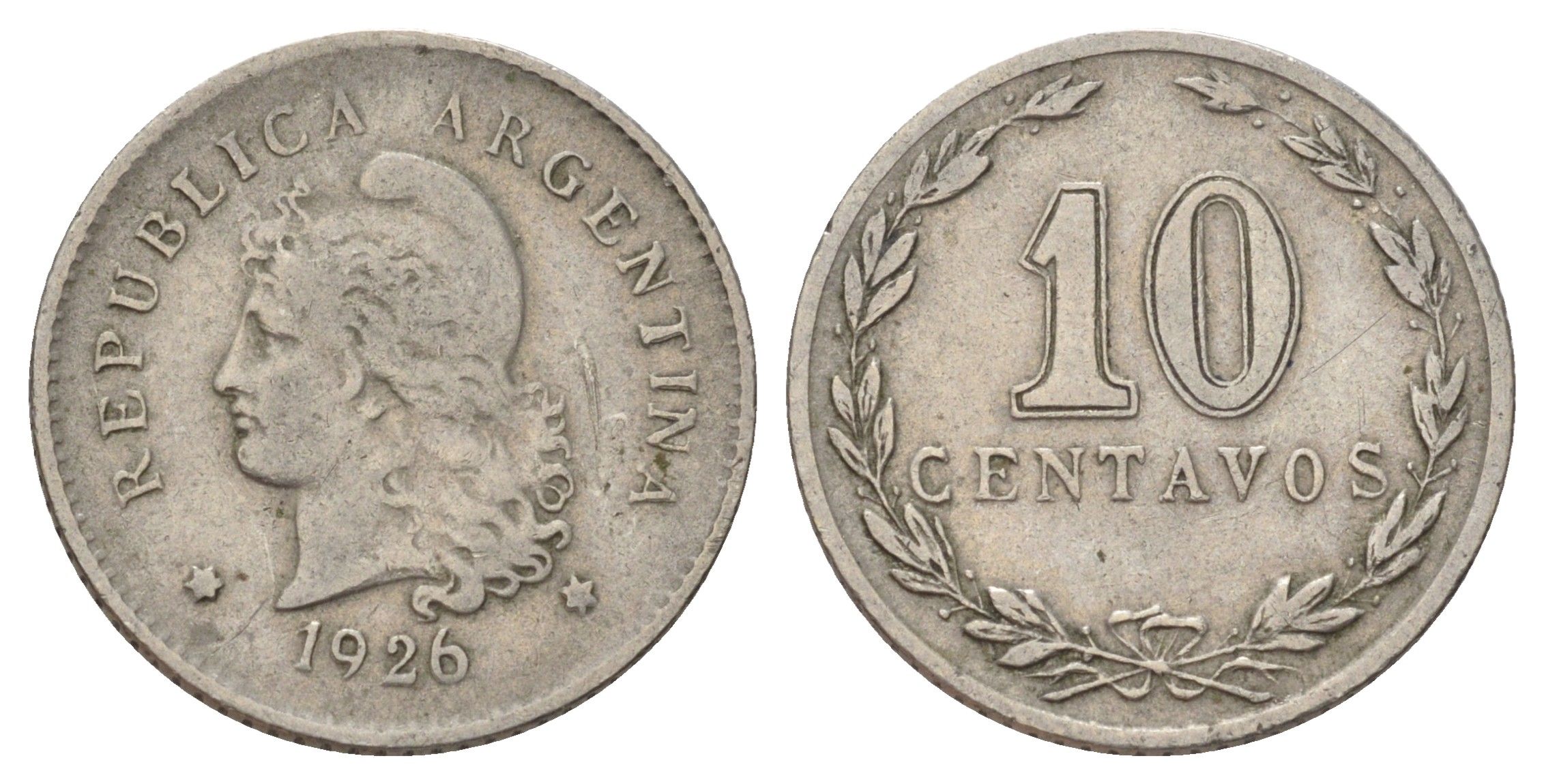 Аргентина 10 сентаво 1926 KM 35 медно-никель 44-1157