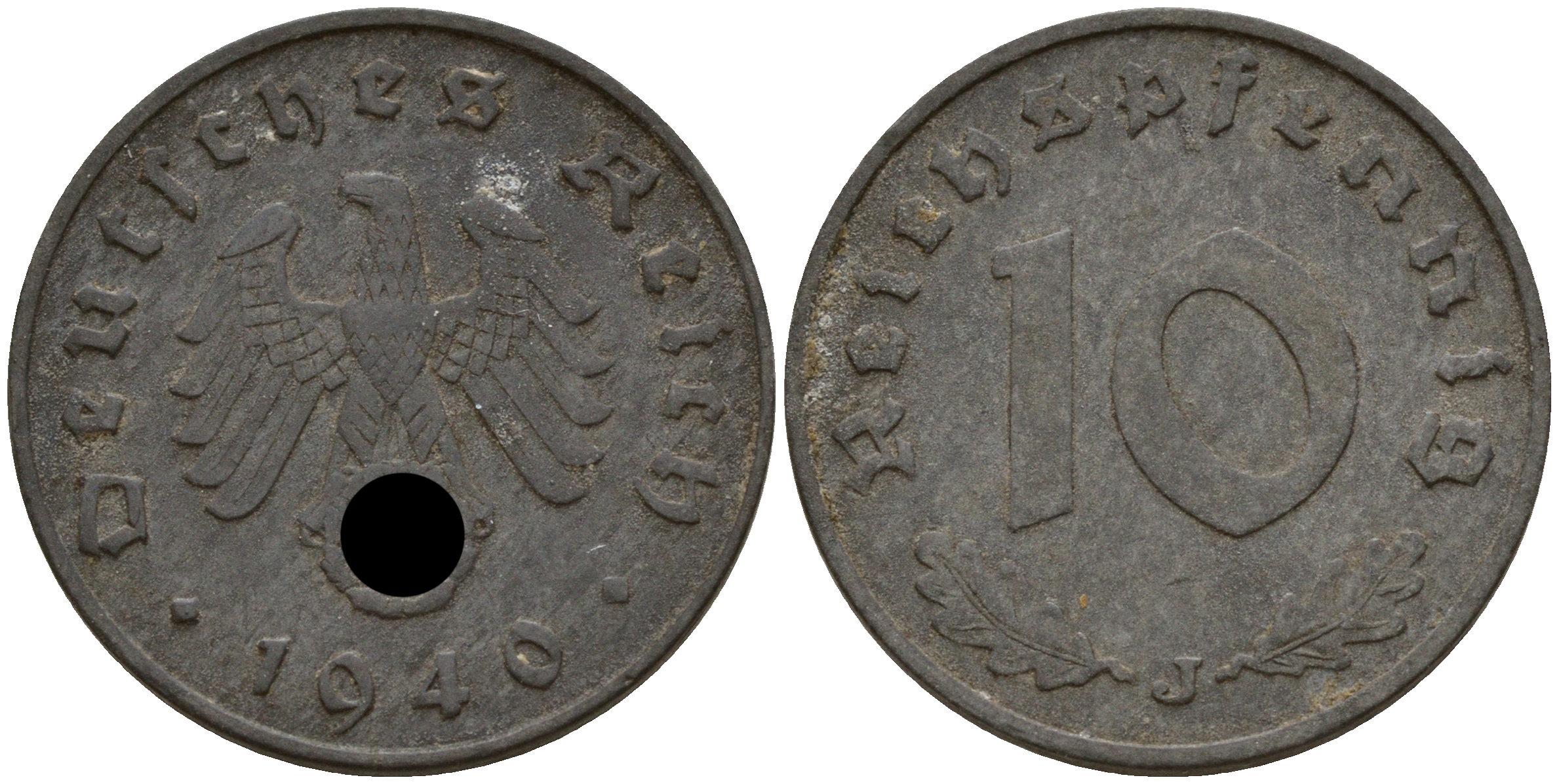 Германия 10 рейхспфеннигов 1940 J J. 371, KM 101 цинк    4603-823