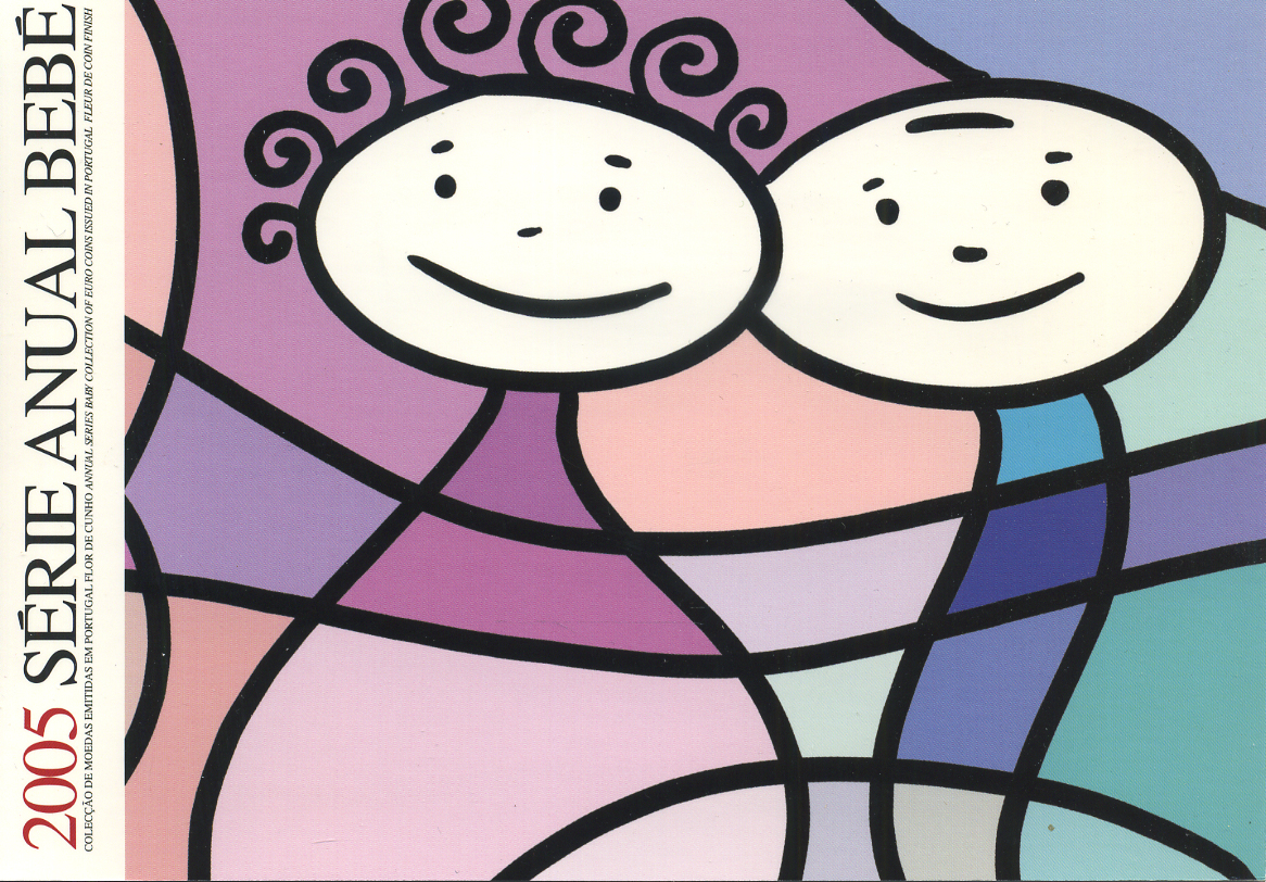 Португалия евронабор из 8 монет 2005 серия Год ребенка, в оригинальном картонном буклете UNC 1-4-2-05