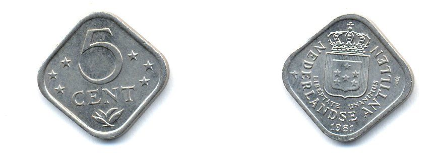 Нидерландские Антилы 5 центов 1981 Беатрикс (1980-2013) KM 13 медно-никель 4379-1152