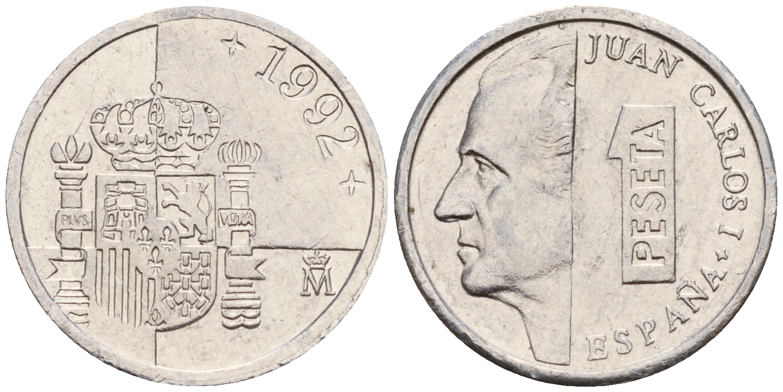 Испания 1 песета 1992 Хуан Карлос I (1975-2014) KM 832 алюминий    4598-1214