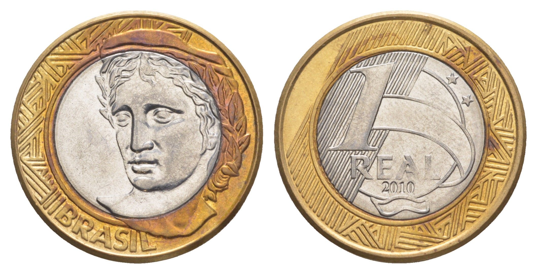 Бразилия 1 реал 2010 KM 652a биметалл UNC 4646-132