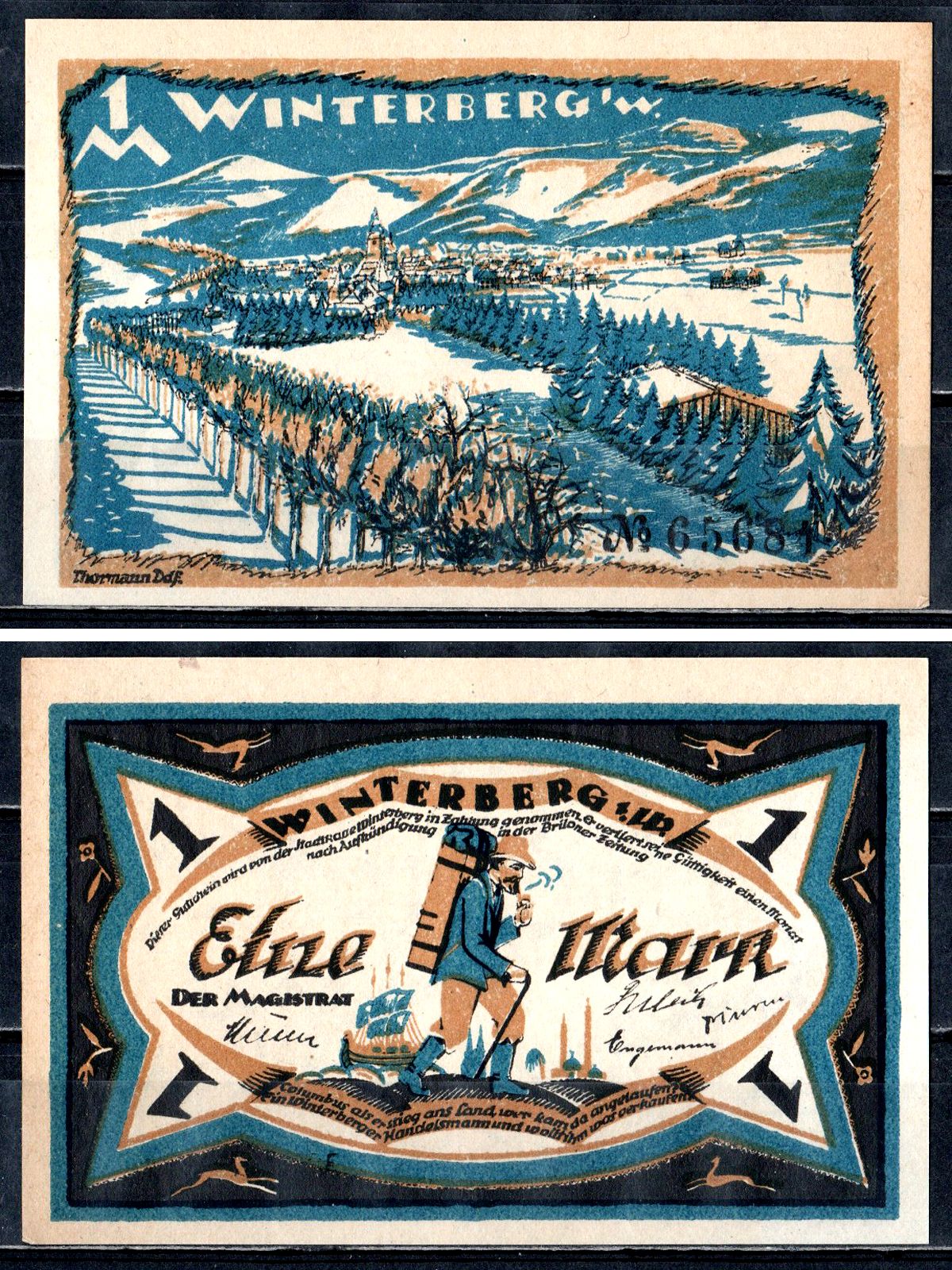 Винтерберг (Пруссия, Вестфалия) 1 марка ND 2193-46-1-2