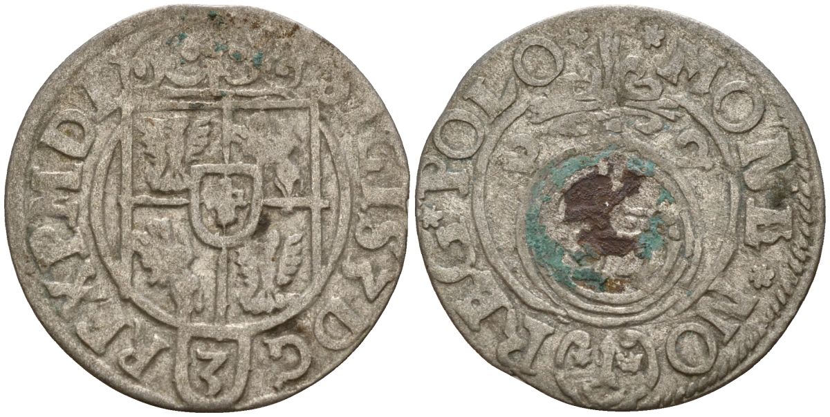 Польша 3 полкера (3 полторака - 1 крейцер) 1622 Сигизмунд III Ваза (1587-1632) Gorecki B.22, KM 41 серебро 4158-911