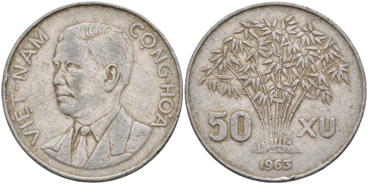 Южный Вьетнам 50 су 1963 KM 6 алюминий 4367-544