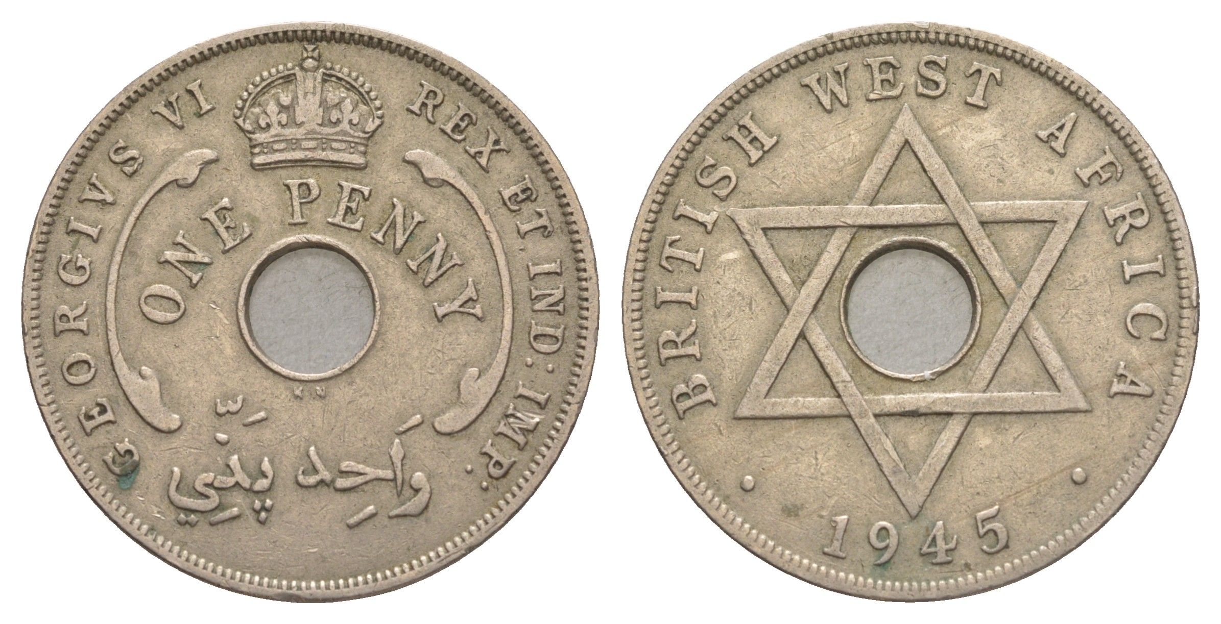 Британская Западная Африка 1 пенни 1952 H, Георг VI (1936-1952) KM 30a бронза 4634-834