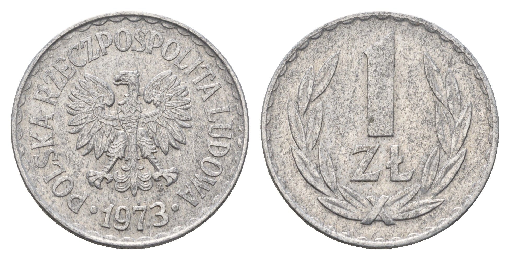 Польша 1 злотый 1973 Y 49.1 алюминий 4637-1145