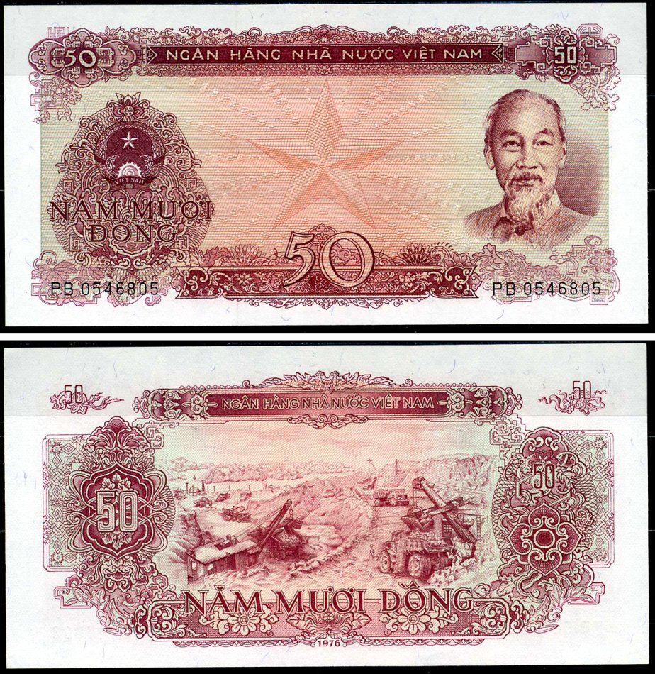 Южный Вьетнам 50 донгов 1976 Pick 84a бумага бумага UNC (пресс) 2195-53-3-1