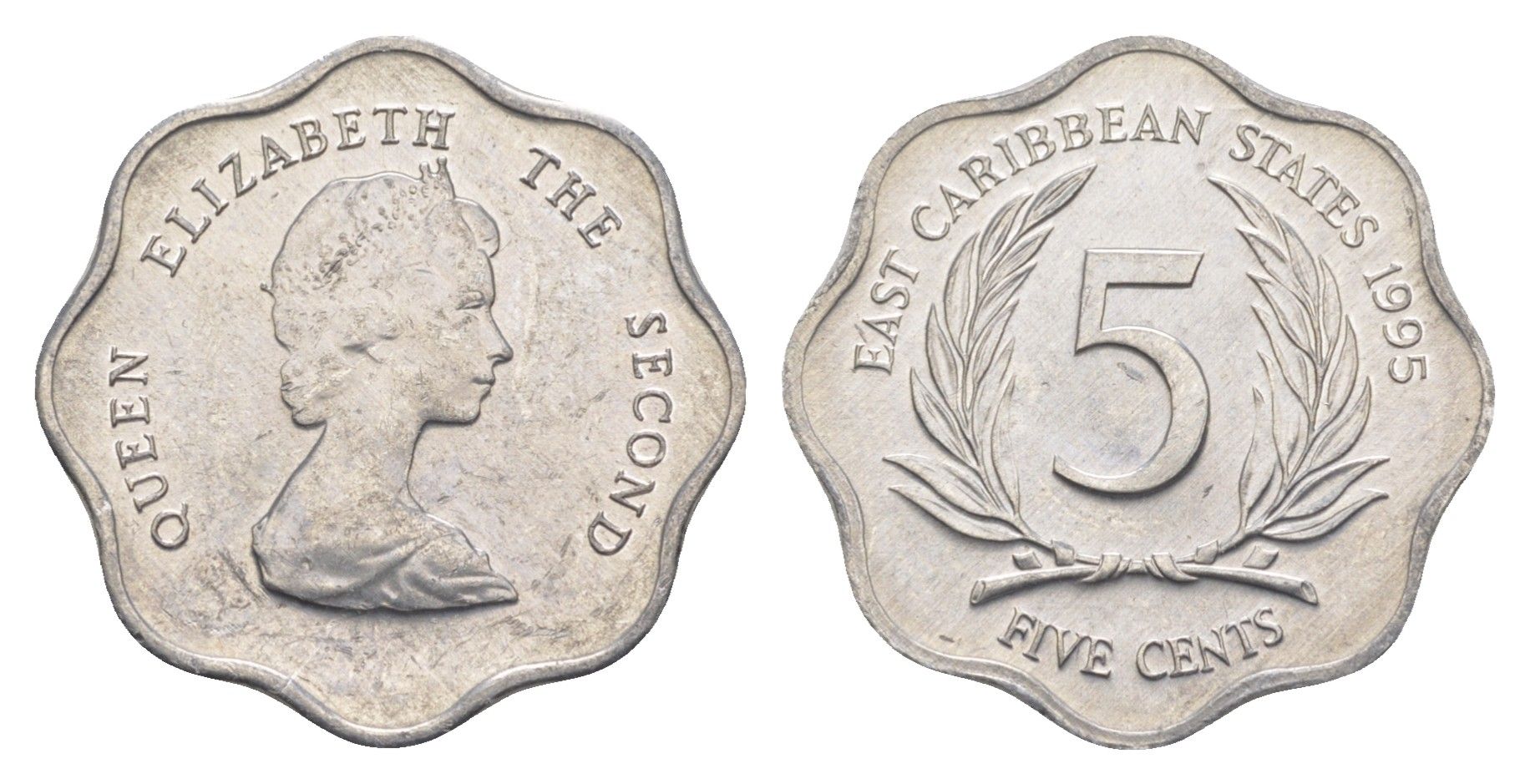 Восточные Карибы (Восточно-Карибские штаты) 5 центов 1995 KM 12 алюминий UNC 4652-911