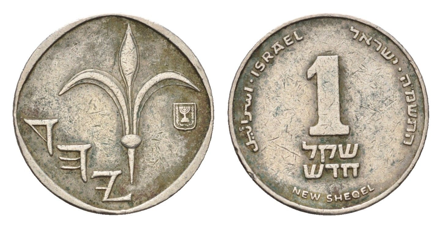Израиль 1 новый шекель 1985 JE 5745 KM 160 медно-никель 4685-927